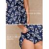 imageSummer Mae Plus Size Swimsuit for Women One Piece Swim Dress Tummy Control Bathing Suit with Flowy Skirt Modest SwimwearPurple Leaf