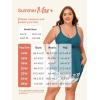 imageSummer Mae Plus Size Swimsuit for Women Tankini Two Piece Bathing Suit with Capris Pockets Short High Waist SwimwearRibbed Lush Branches