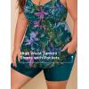 imageSummer Mae Plus Size Swimsuit for Women Tankini Two Piece Bathing Suit with Capris Pockets Short High Waist SwimwearSwaying Green Foliage