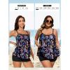 imageSummer Mae Plus Size Swimsuits for Women Two Piece Tankini Sets Tummy Control Bathing Suit Swimwear with ShortsColorful Colors