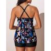 imageSummer Mae Plus Size Swimsuits for Women Two Piece Tankini Sets Tummy Control Bathing Suit Swimwear with ShortsColorful Colors