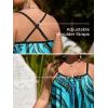imageSummer Mae Plus Size Swimsuits for Women Two Piece Tankini Sets Tummy Control Bathing Suit Swimwear with ShortsFlowing Water Pattern