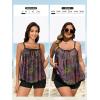 imageSummer Mae Plus Size Swimsuits for Women Two Piece Tankini Sets Tummy Control Bathing Suit Swimwear with ShortsGradient Starry Sky