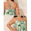 imageSummer Mae Plus Size Swimsuits for Women Two Piece Tankini Sets Tummy Control Bathing Suit Swimwear with ShortsGreen Tropical Plant