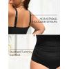 imageSummer Mae Ribbed Plus Size One Piece Swimsuit Women Tummy Control VWired Bathing Suit 2025 SwimwearBlack