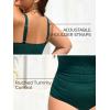 imageSummer Mae Ribbed Plus Size One Piece Swimsuit Women Tummy Control VWired Bathing Suit 2025 SwimwearDark Green