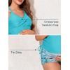 imageMiYang Maternity Tankini Swimsuit Criss Cross Back Bathing Suit Ruched Tie Side Pregnancy Swimwear Two PieceBlue Floral