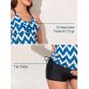 imageMiYang Maternity Tankini Swimsuit Criss Cross Back Bathing Suit Ruched Tie Side Pregnancy Swimwear Two PieceBroken Line