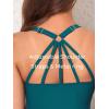 imageMiYang Maternity Tankini Swimsuit Criss Cross Back Bathing Suit Ruched Tie Side Pregnancy Swimwear Two PieceForest Flower Blossoms