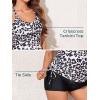 imageMiYang Maternity Tankini Swimsuit Criss Cross Back Bathing Suit Ruched Tie Side Pregnancy Swimwear Two PieceLeopard