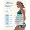 imageMiYang Maternity Tankini Swimsuit Criss Cross Back Bathing Suit Ruched Tie Side Pregnancy Swimwear Two PieceLeopard