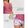 imageMiYang Maternity Tankini Swimsuit Criss Cross Back Bathing Suit Ruched Tie Side Pregnancy Swimwear Two PiecePink Flower