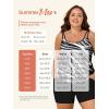 imageSummer Mae Blouson Plus Size Womens Tankini Swimsuits Tummy Control Modest 2025 Two Piece with Sporty Pockets Bathing SuitsBlack White Rhyme