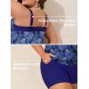 imageSummer Mae Blouson Plus Size Womens Tankini Swimsuits Tummy Control Modest 2025 Two Piece with Sporty Pockets Bathing SuitsColorful Flowers