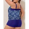 imageSummer Mae Blouson Plus Size Womens Tankini Swimsuits Tummy Control Modest 2025 Two Piece with Sporty Pockets Bathing SuitsColorful Flowers