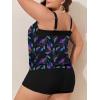 imageSummer Mae Blouson Plus Size Womens Tankini Swimsuits Tummy Control Modest 2025 Two Piece with Sporty Pockets Bathing SuitsFirefly Colored Leaves