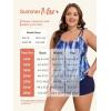 imageSummer Mae Blouson Plus Size Womens Tankini Swimsuits Tummy Control Modest 2025 Two Piece with Sporty Pockets Bathing SuitsMysterious Lake