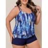 imageSummer Mae Blouson Plus Size Womens Tankini Swimsuits Tummy Control Modest 2025 Two Piece with Sporty Pockets Bathing SuitsMysterious Lake