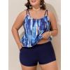 imageSummer Mae Blouson Plus Size Womens Tankini Swimsuits Tummy Control Modest 2025 Two Piece with Sporty Pockets Bathing SuitsMysterious Lake