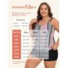 imageSummer Mae Blouson Plus Size Womens Tankini Swimsuits Tummy Control Modest 2025 Two Piece with Sporty Pockets Bathing SuitsOrange Bohemian