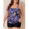 imageSummer Mae Blouson Plus Size Womens Tankini Swimsuits Tummy Control Modest 2025 Two Piece with Sporty Pockets Bathing SuitsStarry Sky