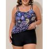 imageSummer Mae Blouson Plus Size Womens Tankini Swimsuits Tummy Control Modest 2025 Two Piece with Sporty Pockets Bathing SuitsStarry Sky