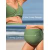 imageSummer Mae Maternity Criss Cross Bikini Swimsuits High Waist String Floral Bathing Suit Two Piece Pregnancy SwimwearArmy Green