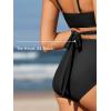 imageSummer Mae Maternity Criss Cross Bikini Swimsuits High Waist String Floral Bathing Suit Two Piece Pregnancy SwimwearBlack
