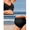 imageSummer Mae Maternity Criss Cross Bikini Swimsuits High Waist String Floral Bathing Suit Two Piece Pregnancy SwimwearBlack