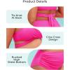 imageSummer Mae Maternity Criss Cross Bikini Swimsuits High Waist String Floral Bathing Suit Two Piece Pregnancy SwimwearPink
