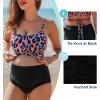 imageSummer Mae Maternity Criss Cross Bikini Swimsuits High Waist String Floral Bathing Suit Two Piece Pregnancy SwimwearPink Leopard