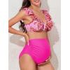 imageSummer Mae Maternity High Waist Swimsuit Two Piece Ruffle Bikini Bathing Suit Floral VNeck Pregnancy SwimwearComplementary Paisley