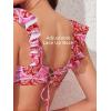 imageSummer Mae Maternity High Waist Swimsuit Two Piece Ruffle Bikini Bathing Suit Floral VNeck Pregnancy SwimwearComplementary Paisley
