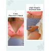 imageSummer Mae Maternity High Waist Swimsuit Two Piece Ruffle Bikini Bathing Suit Floral VNeck Pregnancy SwimwearPink White Stripe