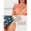 imageSummer Mae Maternity High Waist Swimsuit Two Piece Ruffle Bikini Bathing Suit Floral VNeck Pregnancy SwimwearVery Daisy