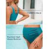 imageSummer Mae Maternity Ribbed TwoPiece Swimsuit Front Knot Crop Top Bikini High Waisted Pregnancy Bathing SuitLagoon