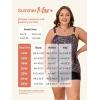 imageSummer Mae Plus Size Swimsuit Tankini for Women Two Piece Flowy Bathing Suit Ruffle Tummy Control Swimwear with ShortStarry Sky