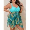 imageSummer Mae Plus Size Swimsuit for Women Two Piece Bathing Suit with Boyshorts Modest Swimdress Flowy Tankini Mesh SkirtEarly Autumn