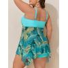 imageSummer Mae Plus Size Swimsuit for Women Two Piece Bathing Suit with Boyshorts Modest Swimdress Flowy Tankini Mesh SkirtEarly Autumn