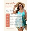 imageSummer Mae Plus Size Swimsuit for Women Two Piece Bathing Suit with Boyshorts Modest Swimdress Flowy Tankini Mesh SkirtEarly Autumn