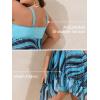 imageSummer Mae Plus Size Swimsuit for Women Two Piece Bathing Suit with Boyshorts Modest Swimdress Flowy Tankini Mesh SkirtFlowing Water