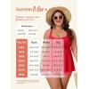 imageSummer Mae Plus Size Tankini Swimsuits for Women Two Piece Bathing Suit with Pockets Shorts Tummy Control SwimwearRibbed Candy Powder