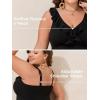 imageSummer Mae Ribbed Plus Size Tankini Swimsuits for Women Ruffle Two Piece Bathing Suit with Boyshorts 2025 SwimwearBlack