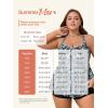 imageSummer Mae Women Plus Size Two Piece Tankini Swimsuits Flowy Bathing Suits Tummy Control Swimwear with ShortsBlack Background Floral