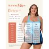 imageSummer Mae Women Plus Size Two Piece Tankini Swimsuits Flowy Bathing Suits Tummy Control Swimwear with ShortsBlue Aurora