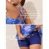 imageSummer Mae Women Plus Size Two Piece Tankini Swimsuits Flowy Bathing Suits Tummy Control Swimwear with ShortsBluepurple Shadow