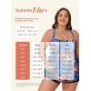 imageSummer Mae Women Plus Size Two Piece Tankini Swimsuits Flowy Bathing Suits Tummy Control Swimwear with ShortsColorful Butterfly