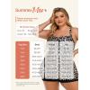 imageSummer Mae Women Plus Size Two Piece Tankini Swimsuits Flowy Bathing Suits Tummy Control Swimwear with ShortsDark Leopard