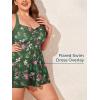 imageSummer Mae Women Plus Size Two Piece Tankini Swimsuits Flowy Bathing Suits Tummy Control Swimwear with ShortsGreen Fruits