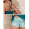imageSummer Mae Women Plus Size Two Piece Tankini Swimsuits Flowy Bathing Suits Tummy Control Swimwear with ShortsOcean Blue